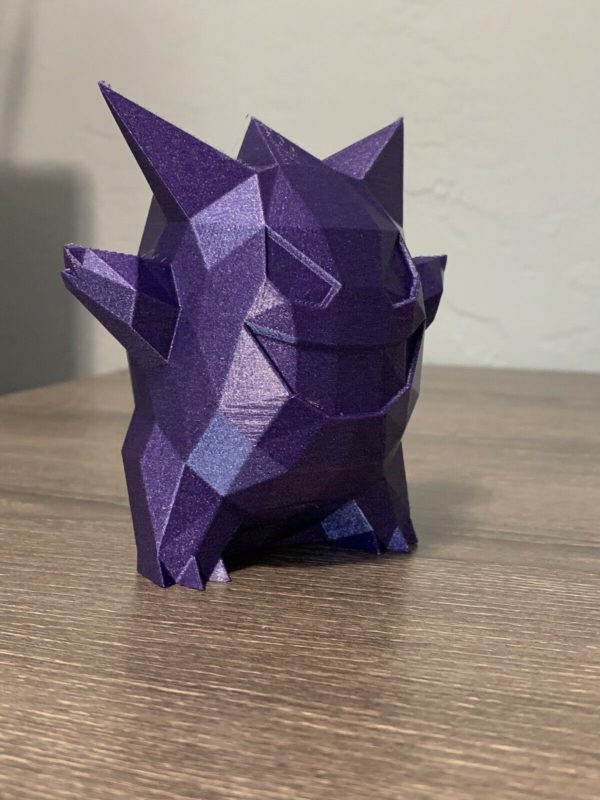 3D Printed Pokemon Gengar (Low Poly Style) 4" Tall -Free Shipping